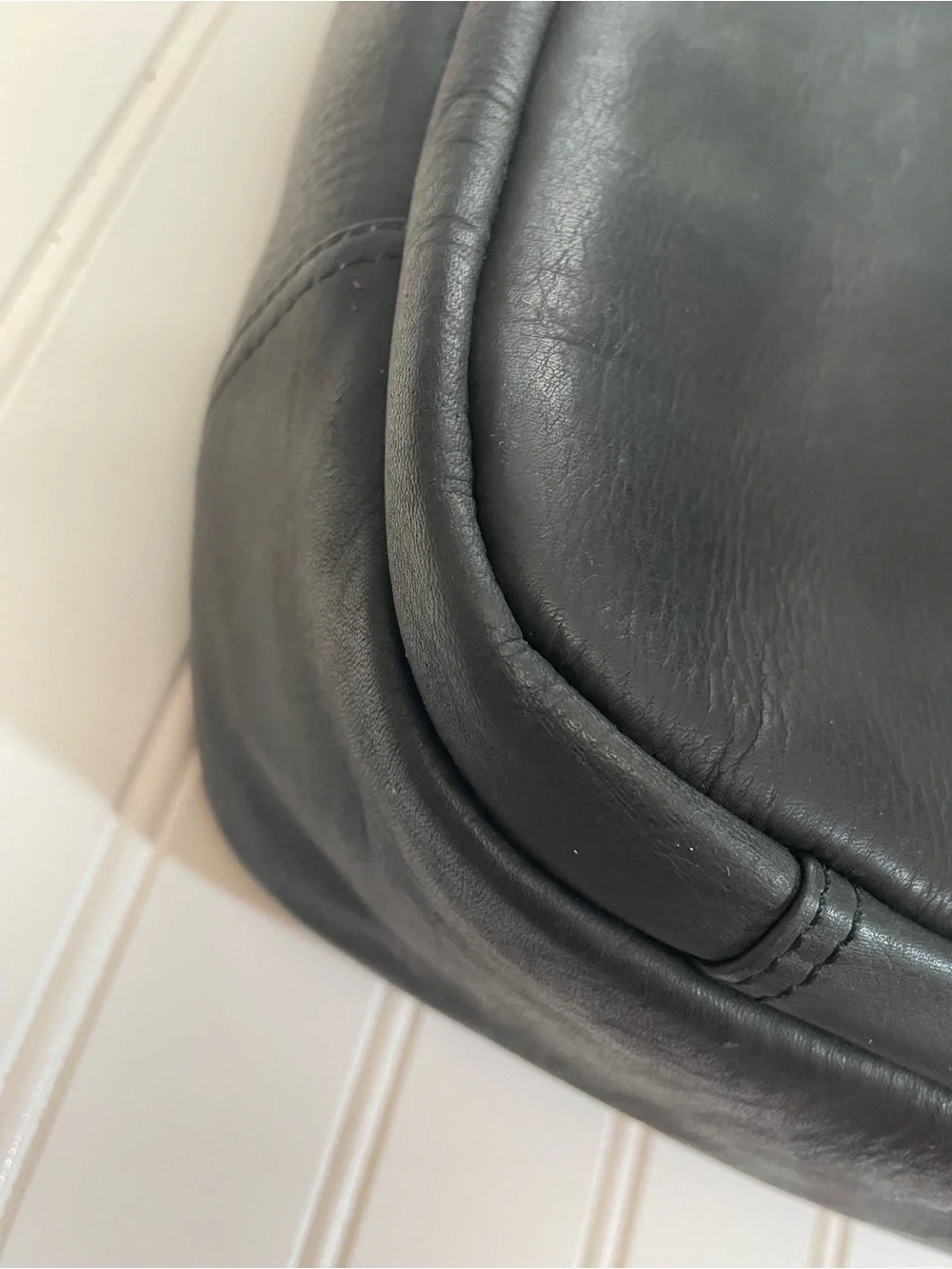 Samsonite Black Genuine Leather Laptop Briefcase Attache Messenger Bag